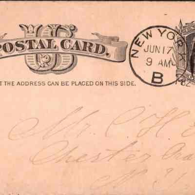 C.H. Green Order postcard 1882-06-17 G. & C. Weissmuller verso: C.H. Green Order postcard 1882-06-17 G. & C. Weissmuller