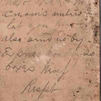 C.H. Green Order postcard 1882-06-24 6PM A. L. & J. J. Reynold recto: C.H. Green Order postcard 1882-06-24 6PM A. L. & J. J. Reynold cream cheese order.