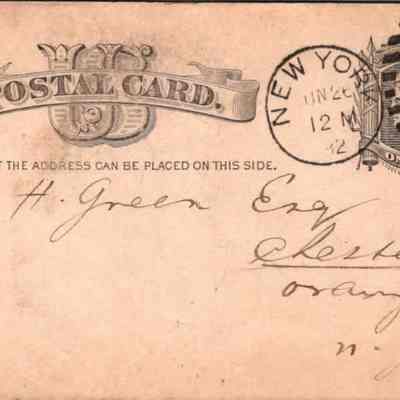 C.H. Green Order postcard 1882-06-26 L. Gotz? verso: C.H. Green Order postcard 1882-06-26 L. Gotz?