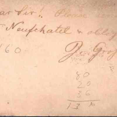 C.H. Green Order postcard 1882-09-30 J. Gross recto: C.H. Green Order postcard 1882-09-30 J. Gross for Neufchatel cheese.