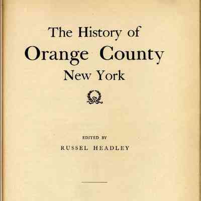 The History of Orange County, New York