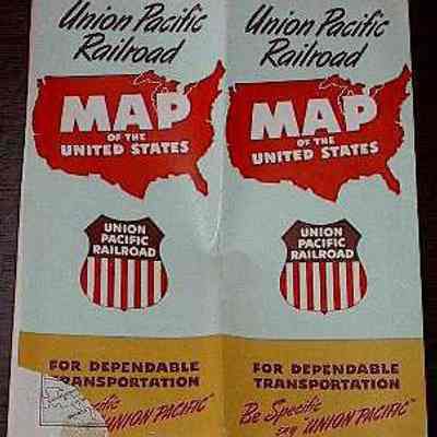 Union Pacific Railroad Map
of the United States