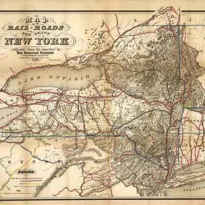 Map of the rail-roads of the state of New York prepared under the direction of Van Renssselaer Richmond, state engineer and surveyor; Geo R. Perkins, Dep State Engineer & Surveyor.