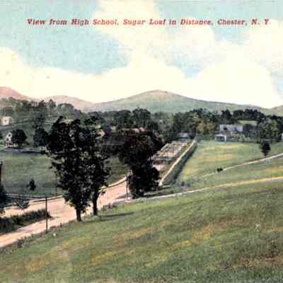 View from High School, Sugar Loaf in distance, Chester, N. Y.