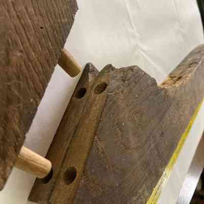 Section of Lady's Waiting Bench Corner Frame - joint detail