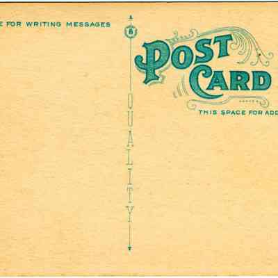 Reverse of "Glenmere Lake, Chester, N. Y." postcard