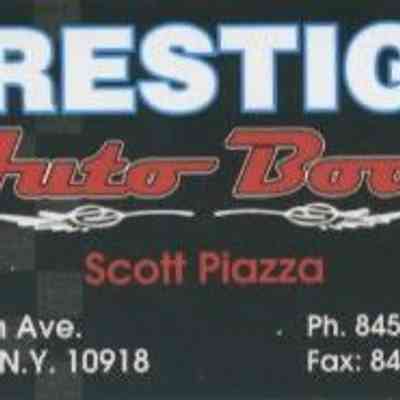 Prestige Auto Body business card