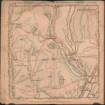 Orange County Sectional Road Map 10_Section 1: This is a historical map showing Section 1 showing from Godeffroy northward to Gilmans, and from Cuddebackville westward to Forestburg.