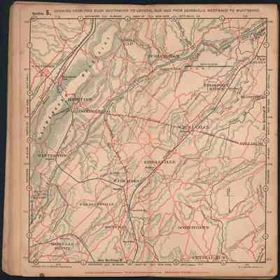 Orange County Sectional Road Map 14_Section 5: This historical map shows Section 5 from Pine Bush southward to Crystal Run And from Searsville westward to Wurtsboro.