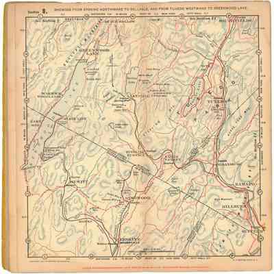 Orange County Sectional Road Map 17_Section 8: This historical map shows Section 8 from Erskine northward to Bellvale, and from Tuxedo westward to Greenwood Lake.