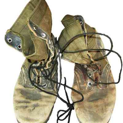 Louis DeLuca’s Vietnam era combat boots