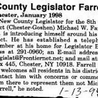 County Legislator Farrell