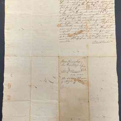 Fleming to Byram 1790 Land Deed - Back: Most likely Asa Byram is a member of the Schulz family