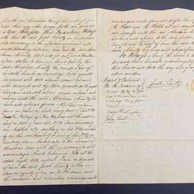 Abraham Schultz to Jacob Schultz 1807 Land Deed - Back