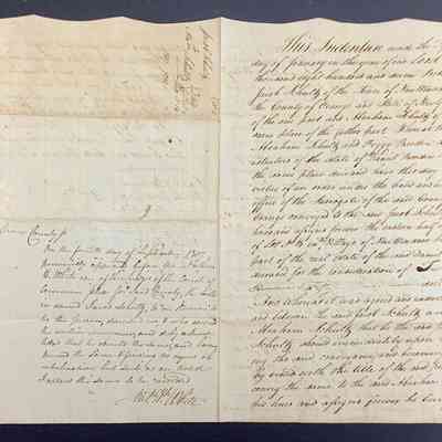 Abraham Schultz to Jacob Schultz 1807 Land Deed - Front