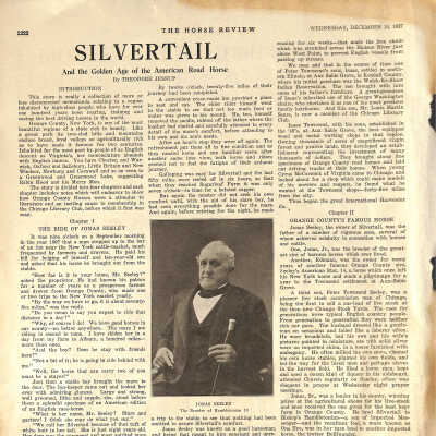 Silvertail And the Golden Age of the American Road Horse