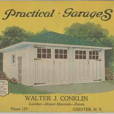 Practical Garages Catalog Walter J. Conklin - Chester New York