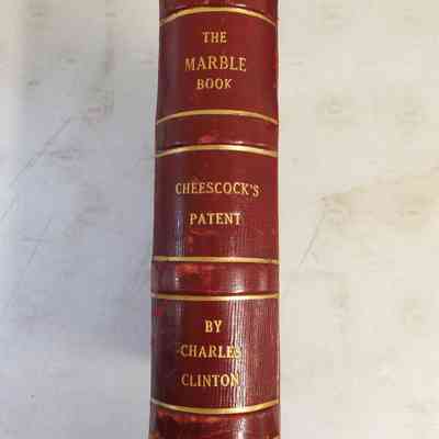 Charles Clinton Cheesecock Patent survey Marble Bound Book