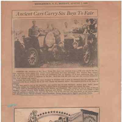 Ancient Cars Carry Six Boys To Fair