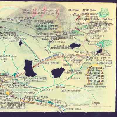 Sketch of Chester with historical labels