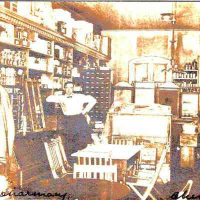 “City Pharmacy Chester NY” Front - Enhanced Exposure: By enhancing the exposure you can read the bottom of the postcard that says “City Pharmacy” on the left and “Chester NY” on the right. This is possibly Thompson’s Drug Store.