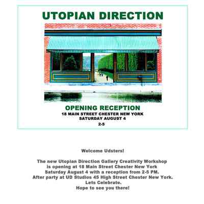 Utopian Direction Gallery opening flyer
