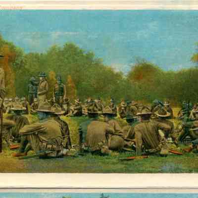 Attached Instructing Company post card from Fort Meade, Maryland.