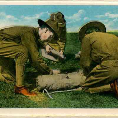 Attached Packing Kit post card from Fort Meade, Maryland.