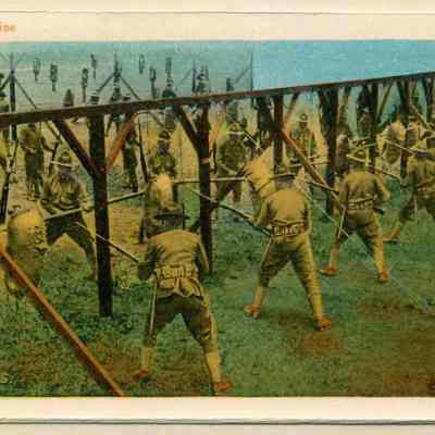 Attached Bayonet Exercise post card from Fort Meade, Maryland.