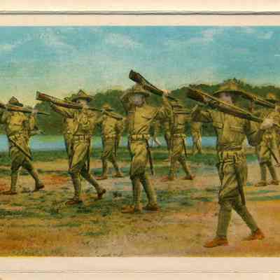 Attached Rifle Drill post card from Fort Meade, Maryland.