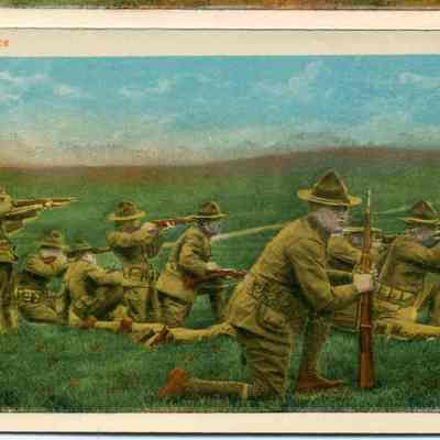 Attached Target Practice post card from Fort Meade, Maryland.