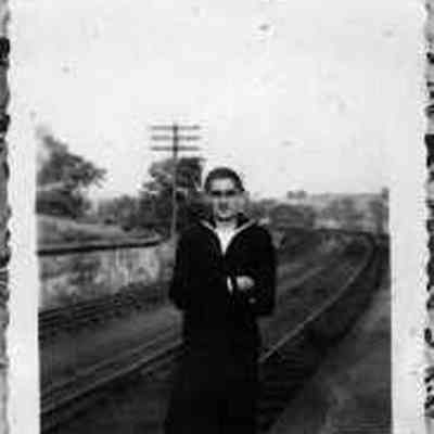 Robert (Bobby) Brandt leaving Chester for service in Navy