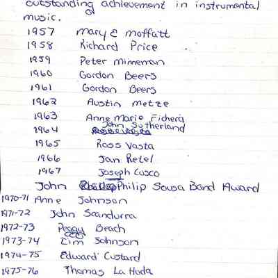 Music in '74 - '75 19d Band Awards