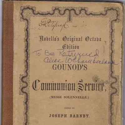 Alice Chamberlain's Gounod's Communion Service