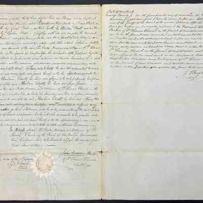 The rector, warden and vestryman of St. Thomas Church to Abraham Schultz 1827 – Back