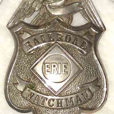 Erie Railroad Watchman Badge