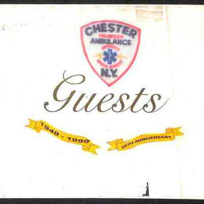 Chester Ambulance 50th Anniversary Guestbook