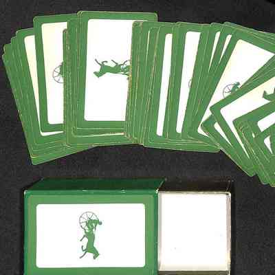 Deck of Hambletonian Playing Cards (Green on White field)