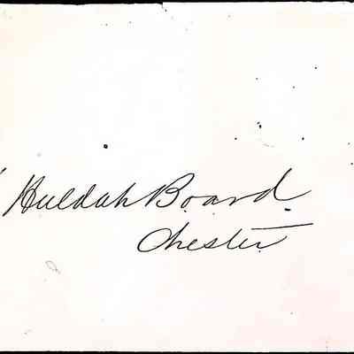 Miss Huldah Board, Chester