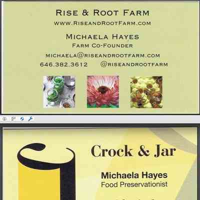 Crock & Jar / Rise & Root Farm business card