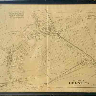 Framed 1903 Village of Chester Map