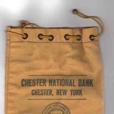 Chester National Bank Deposit Bag