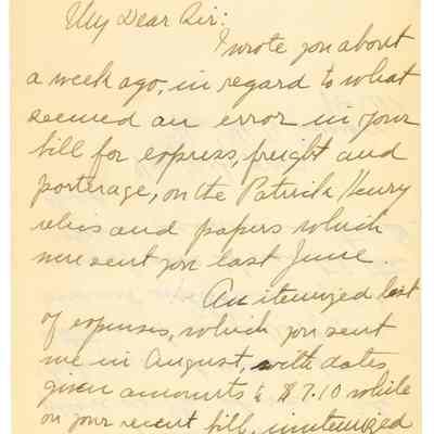 Lucy Henry Harrison to Stan Henkels