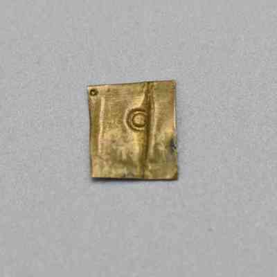 One-Stamped Brass Grain Weight
