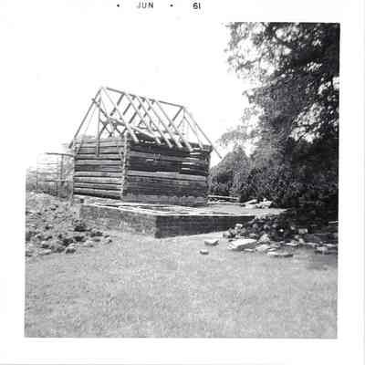 Harrison's Cabin Under Construction