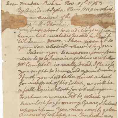 Patrick Henry to Mary Dandridge Campbell