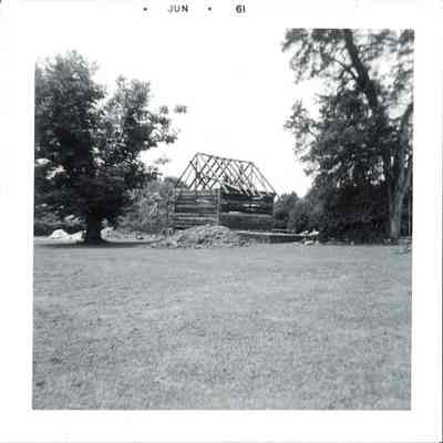 Harrison's Cabin Under Construction