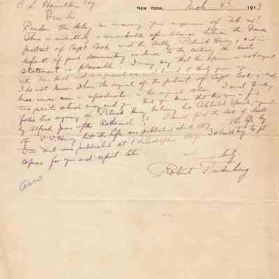 Robert Fridenberg to Charles Hamilton