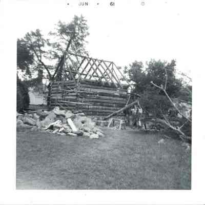 Harrison's Cabin Under Construction