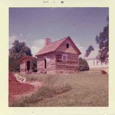Harrison's Cabin & Privy Under Construction